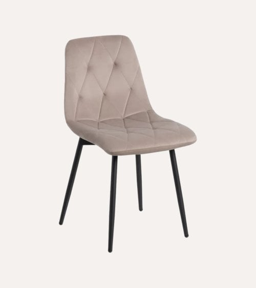 Silla Champagne de Poliéster y Metal