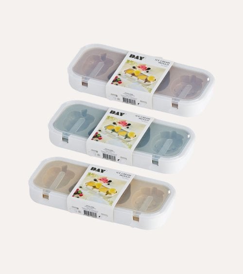 Molde 4 Helados de Plástico y Silicona