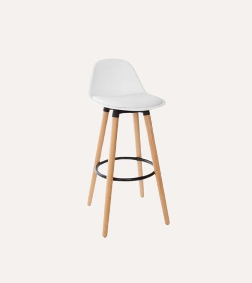 Taburete Alto Maxon de Plástico y Madera