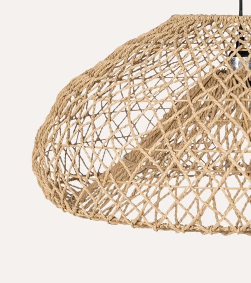 Lámpara Colgante Jasmine de Cuerda de Papel Natural