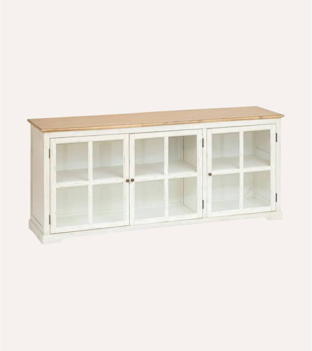 Aparador Oblia con 3 Puertas de Madera de Acacia y MDF