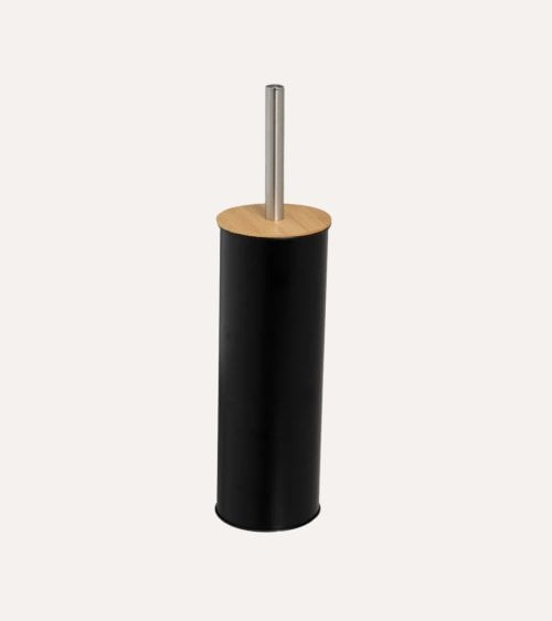 Escobilla de Baño Black Bamboo de Metal y Bambú