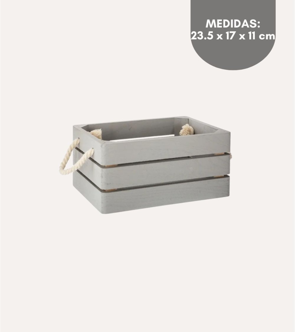 Caja Dream con Asas de Cuerda de Madera Caja Dream con Asas de Cuerda de Madera