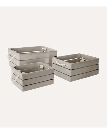 Caja Dream con Asas de Cuerda de Madera
