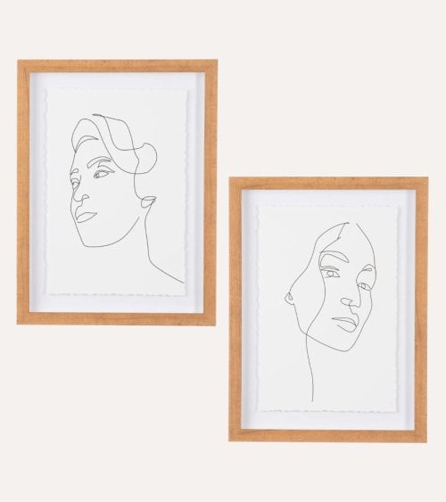 Cuadro de Línea Fina Rostro de Cristal