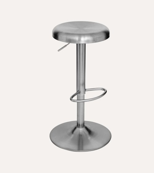 Taburete de Bar Ilsa con Altura Regulable de Acero