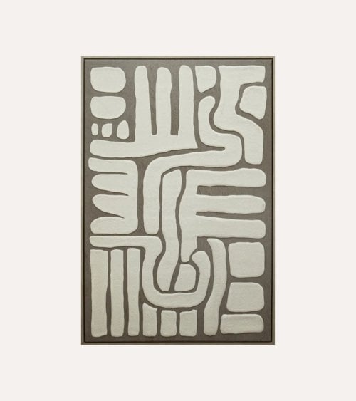 Cuadro Lienzo Marcella con Relieve de MDF