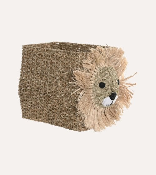 Cesta Infantil León de Alga Tejida