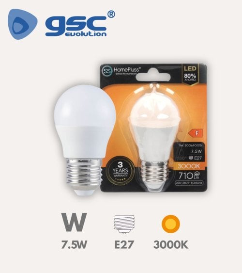 Bombilla LED Esférica E27 7.5W