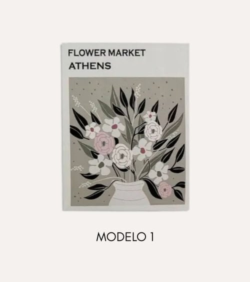 Cuadro Impreso Flower Market de Lienzo