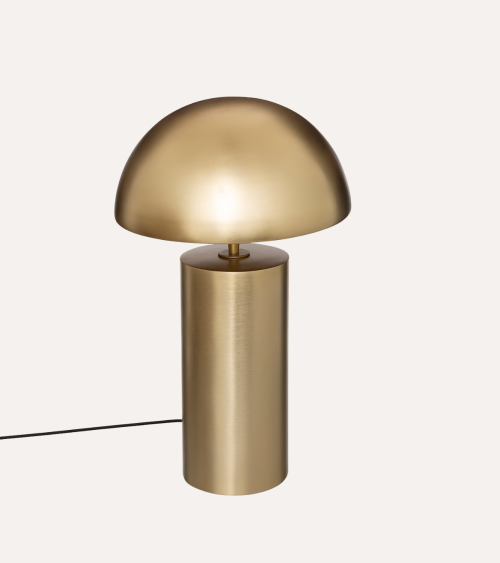 Lámpara Champi de Mesa con Forma Cilíndrica de Metal