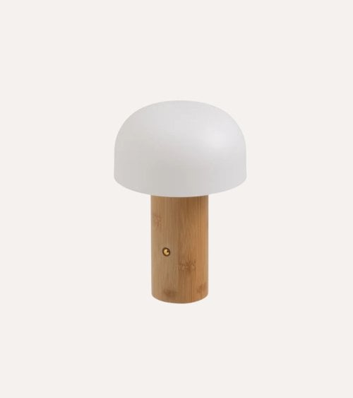 Lámpara de Mesa LED Seta de Bambú
