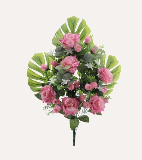 Ramo Decorativo Capullos de Rosas de Poliéster y Plástico