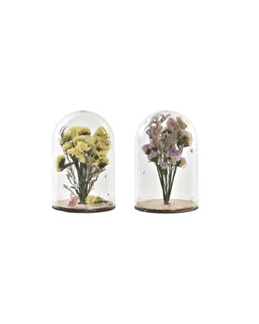 Flor Natural Seca en Cúpula de Plástico-1