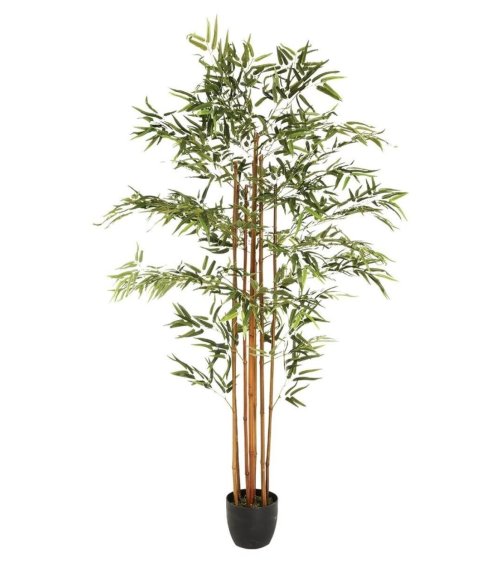 Planta Artificial de Bambú con Maceta Plástica-1