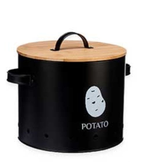 ▶️ Kytpyi caja para guardar patatas botes cocina almacenaje metal tarro