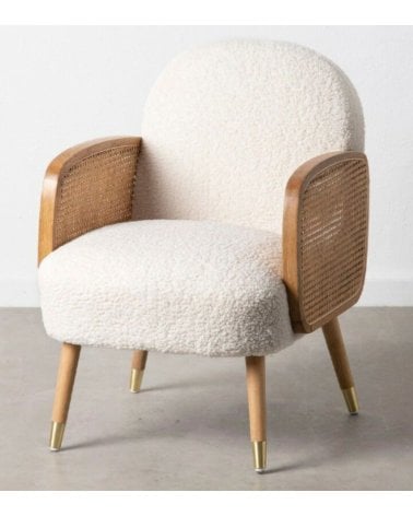 Sillon de Borreguillo y Madera - Estilo Nórdico