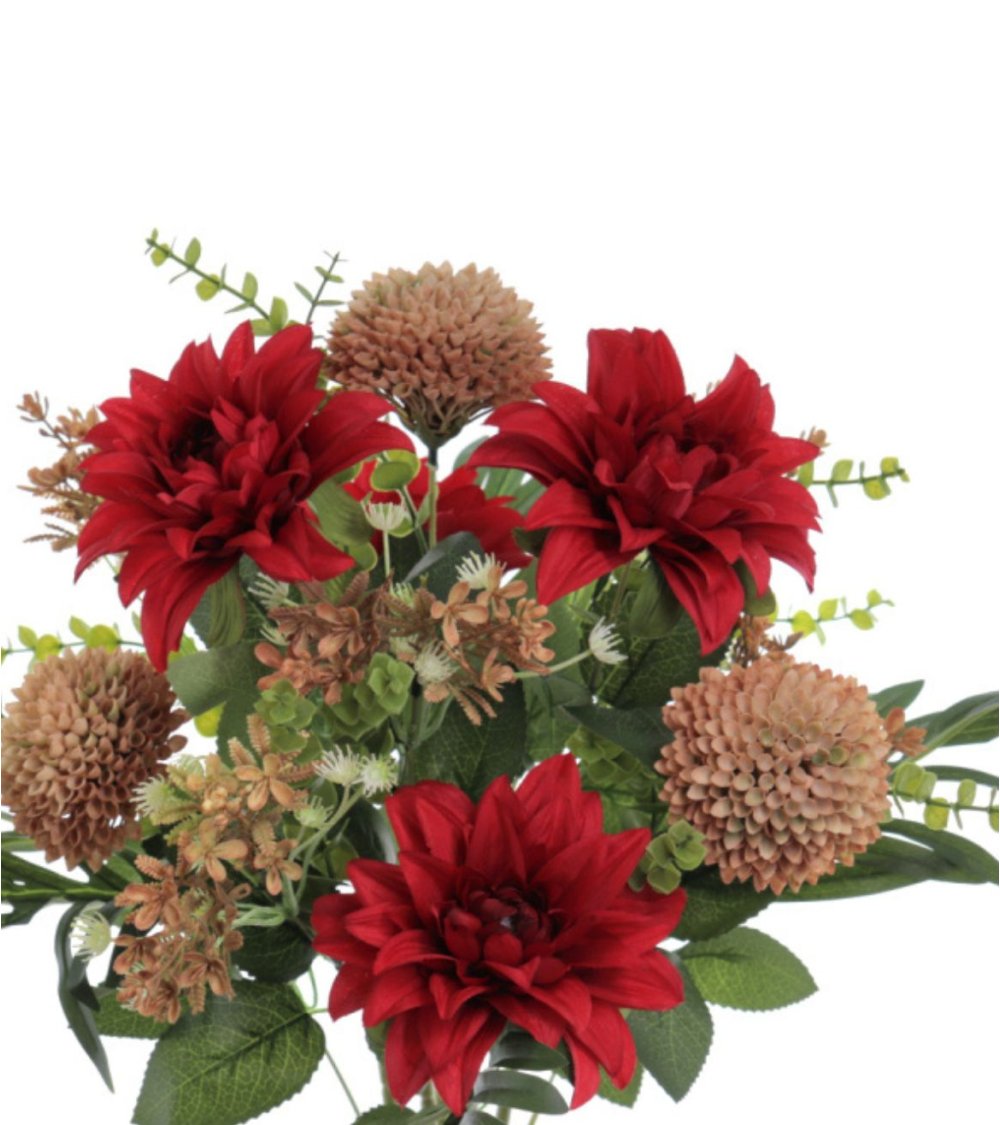 Ramo de Flores Dahlia Artificial - Decoración Hogar Resistente