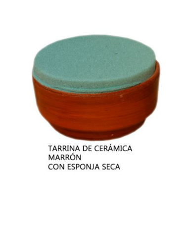 Tarrina de cerámica con esponja para flores 16 cm - Redonda