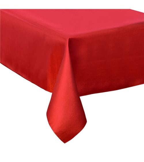 Mantel rojo brillo 140 x 360 cm.