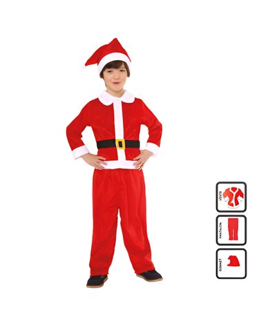 Disfraz de Papá Noel niño 4-6 -6-8 años